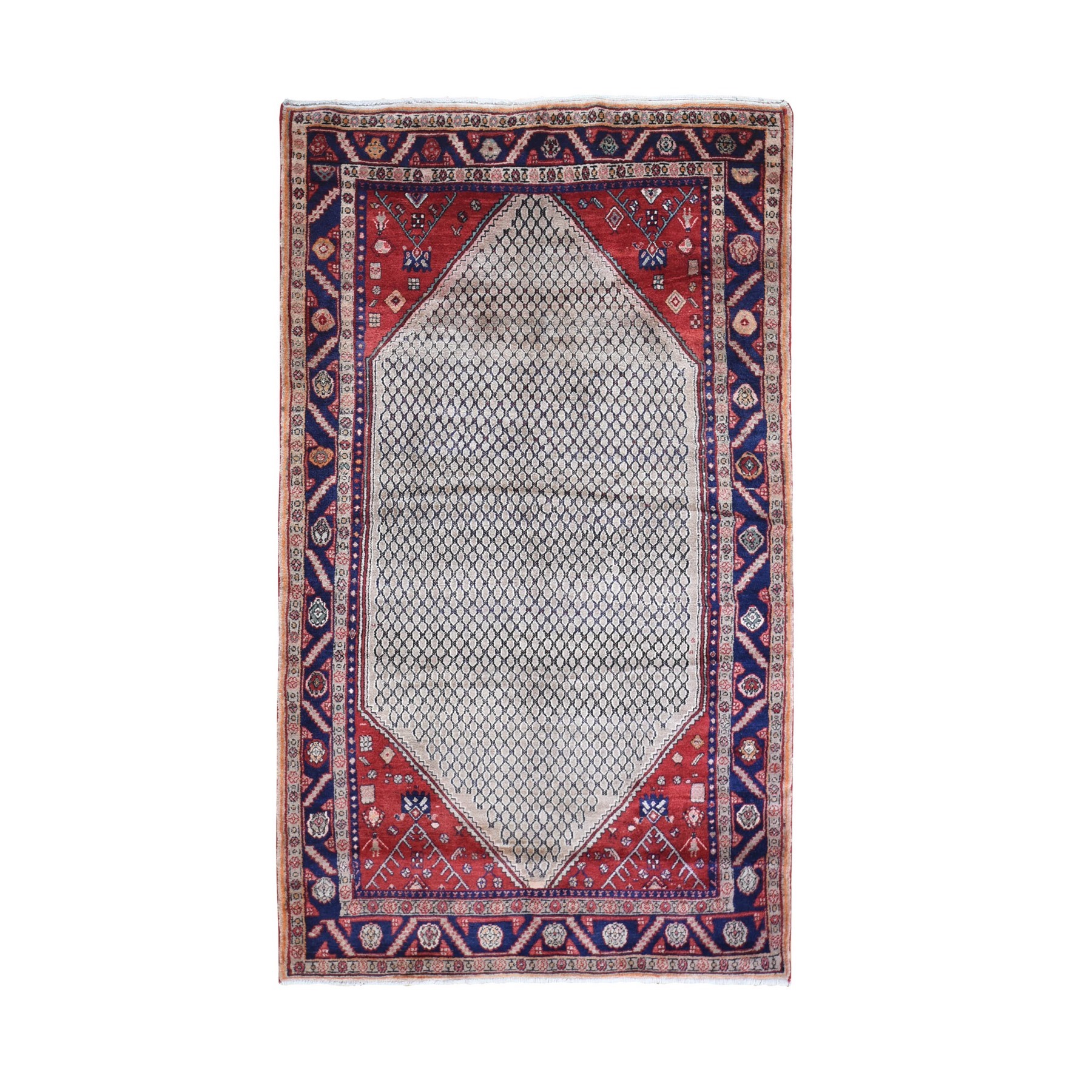 Traditional Wool Hand-Knotted Area Rug 5'2